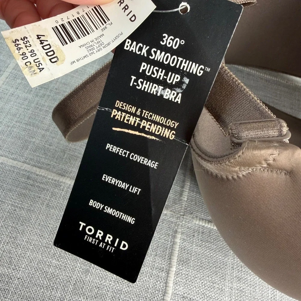 torrid 44DDD‎ 360 Back Smoothing Push Up T Shirt Bra NEW